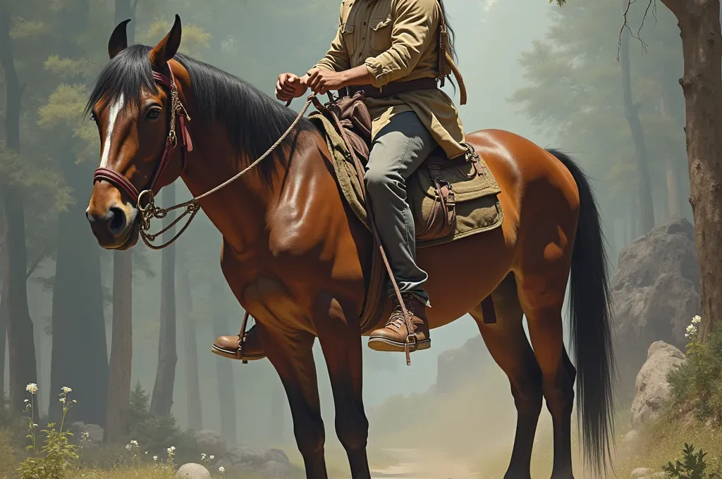 Sonnenstrahlen durchbrechen Nebel im deutschen Buchenwald