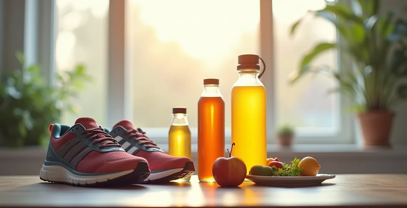 Symbolische Darstellung von Gesundheitsdaten-Trends über Zeit mit unscharfem Hintergrund