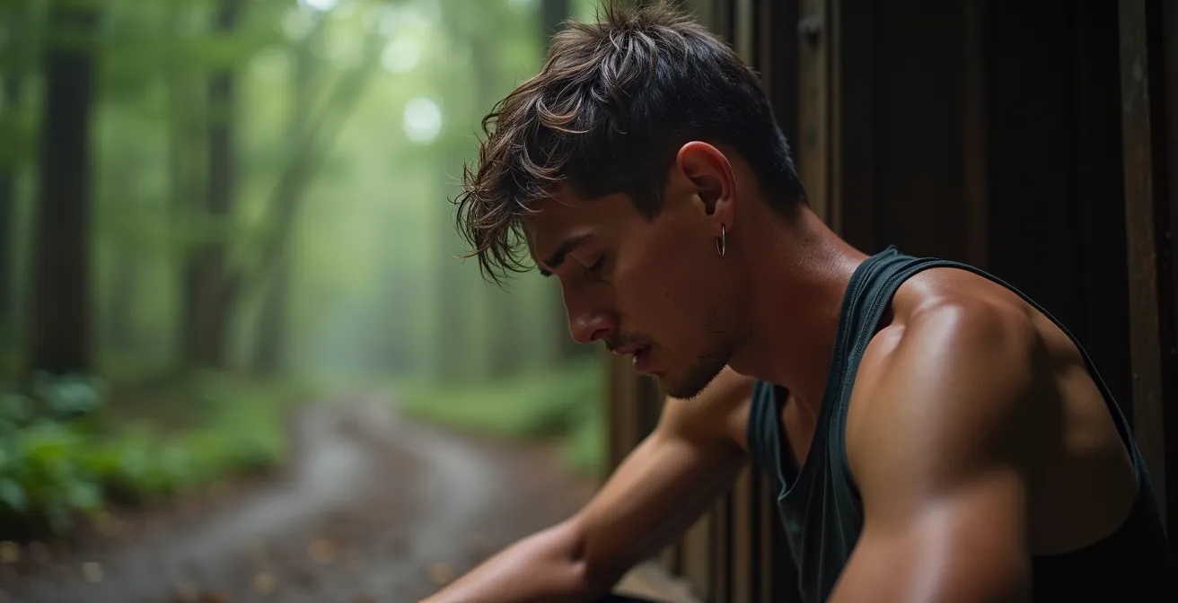 Person in meditativer Haltung symbolisiert Balance zwischen Herausforderung und Erholung